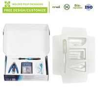 Inserts en pulpe moulée sur mesure pour emballages cosmétiques, boîtes en pulpe moulée pour produits électroniques, fabricant de pulpe de papier recyclable