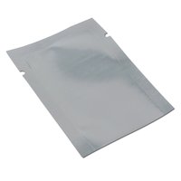 Pochette anti-odeur en feuille d'aluminium argentée personnalisée thermoscellée sacs d'emballage de bonbons en mylar en plastique transparent plat sous vide à l'avant