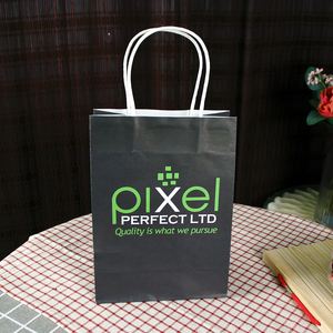 ถุงกระดาษคราฟท์สีน้ำตาลพิมพ์ลายตามสั่ง พร้อมหูหิ้ว สำหรับเสื้อผ้า รองเท้า ของขวัญ ช้อปปิ้ง อาหาร ซื้อกลับบ้าน บรรจุภัณฑ์ - Product Image 3