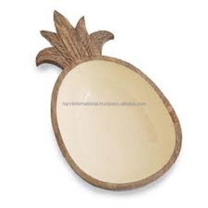 Tazón de servir de madera desechable con estampado adhesivo de Color esmaltado blanco moderno diseño clásico para vajilla sostenible - Product Image 6