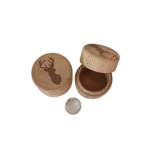 Boîte à bague en bois <span class=keywords><strong>de</strong></span> hêtre naturel, cadeau pour elle pour le jour du mariage, fiançailles, anniversaire, porte-bague, souvenir - Product Image 1