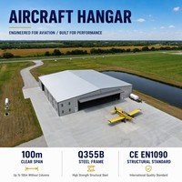 Hangar para Aviones, Estructura de Acero, Instalación de Almacenamiento de Aviones, Mantenimiento Aeroportuario, Diseño de Gran Resistencia y Gran Vano