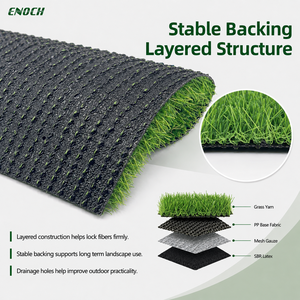Gazon synthétique décoratif à faible entretien, système de drainage à séchage rapide, pour balcon, toit, terrasse, fabrication OEM ODM - Product Image 4