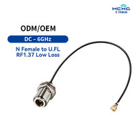 Câble coaxial RF pigtail N femelle vers U.FL MHF1 1,37 mm à faible perte 50 Ohm pour routeur de station de base LTE 5G