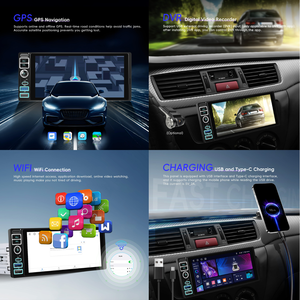 Podofo 6,9 "4 + 64G <span class=keywords><strong>Android</strong></span> Car Radio Autoradio Inalámbrico CarPlay/<span class=keywords><strong>Android</strong></span> Auto IPS Pantalla GPS WIFI BT AI DSP BT EQ Car Stereo ODM - Product Image 2