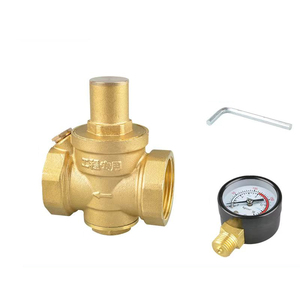 Vanne de régulation de pression d'<span class=keywords><strong>eau</strong></span> manuelle en laiton, réglable, <span class=keywords><strong>avec</strong></span> manomètre, application générale, OEM - Product Image 3