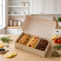 Boîte à biscuits pliable en carton ivoire personnalisée avec séparateurs pour emballage de pâtisserie