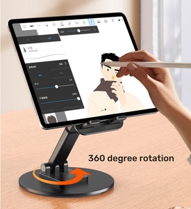 Giá đỡ máy tính để bàn di động, có thể điều chỉnh chiều cao, gấp gọn, giá đỡ bàn xoay 360 độ, giá đỡ điện thoại di động để bàn - Product Image 2