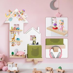 ชั้นวางของติดผนังไม้ 7 ชั้น สำหรับจัดเก็บของเล่น ตกแต่งบ้าน - Product Image 1