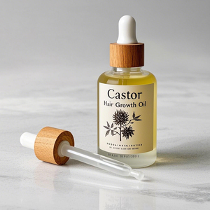 Huile capillaire de ricin infusée au romarin Sérum anti-chute pour femme Contrôle des frisottis Protection thermique - Product Image 6