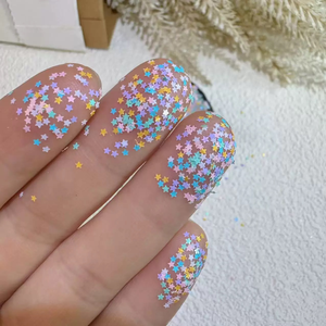 1mm 12 Grids <strong>Nail</strong> Art Glitter Flakes Holographic <strong>Nail</strong> Sequins Iridescent Love <strong>Star</strong> <strong>Nail</strong> Sparkles for DIY Manicure Decoration - Product Image 3