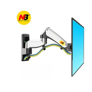 Nb — support de télévision à ressort à gaz en aluminium, rotatif à 100 degrés, pour montage avec double bras 17-27 "lcd, 2-7kg, 75x75 100x360