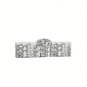 Juego de 3 cestas de gaviones de hierro galvanizado plateado para decoración de jardín al aire libre, estilo simple - Product Image 1