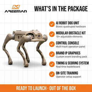 Venta al por mayor: Desafío <span class=keywords><strong>de</strong></span> Pista <span class=keywords><strong>de</strong></span> Obstáculos RoboDog WangWang KuaiPao, Robot Inteligente <span class=keywords><strong>de</strong></span> Carreras para Aprendizaje STEM, para Uso Familiar en Interiores y Centros <span class=keywords><strong>de</strong></span> Entretenimiento Familiar (FEC) - Product Image 5