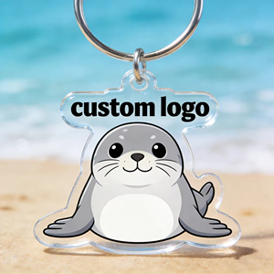 Cadre photo rond transparent personnalisé en acrylique avec porte-clés en métal DIY, pendentif porte-clés en plastique pour cadeau promotionnel - Product Image 3