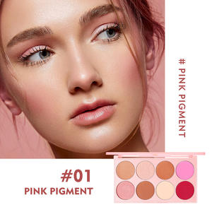 Palette de fards à paupières minéraux scintillants imperméables de haute qualité à 8 couleurs, blush, multi-palette, palette de <span class=keywords><strong>maquillage</strong></span> personnalisée 4 <span class=keywords><strong>en</strong></span> 1 - Product Image 2