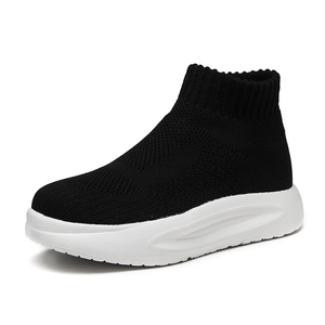 <span class=keywords><strong>Zapatillas</strong></span> deportivas personalizadas para niños y <span class=keywords><strong>niñas</strong></span>, zapatos de calcetín a la moda, informales, para caminar y correr, color negro - Product Image 1