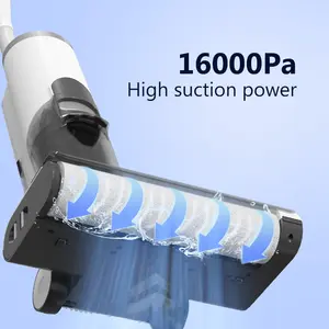 Professional Portable 16000Pa Handheld Steam Mop Wireless Wet And Dry Vacuum Cleaner Rechargeable Cordless Vacuum Floor Cleaner