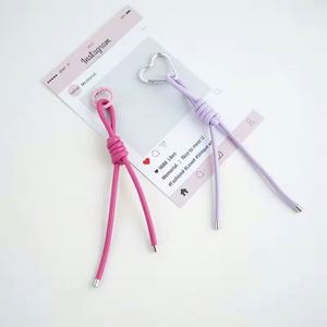 New PU Leather Cord love Heart <b>Keychain</b> Versatile Box Bag Pendant Accessories Women's Bag Decoration Pendant - Product Image 4