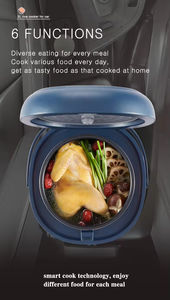 Olla Arrocera Portátil de 2L con Forma de Tambor, Multicocina Digital para Sopa y Papillas, para Camiones y Loncheras, Universal 12V/24V/220V - Product Image 4