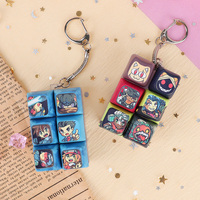 Custom Logo Anime Style Luminous UV Printed Customized Color Acrylic Portable Novelty Stress Switches PVC Keycap Gifts Promotion