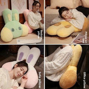 Almohada de Peluche de Conejo de Orejas Grandes para Siesta, Diseño de Dibujos Animados, Cojín de Soporte Lumbar para Hogar y Oficina, para Estar Sentado por Largos Periodos - Product Image 4