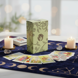 <span class=keywords><strong>Jeu</strong></span> <span class=keywords><strong>de</strong></span> <span class=keywords><strong>cartes</strong></span> <span class=keywords><strong>de</strong></span> tarot en papier d'art 350 g/m² avec boîte <span class=keywords><strong>de</strong></span> taille avec logo personnalisé <span class=keywords><strong>Cartes</strong></span> à jouer Oracle imprimées - Product Image 1