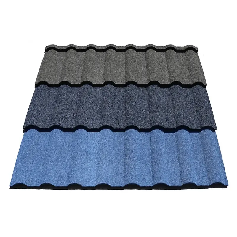 UV resistant Roofing Products Interlocking wood Shake Galvalume AZ50 Stone Coated Roof metal Panels