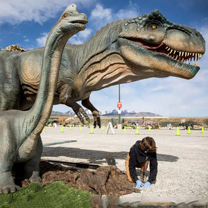 Dino City Dinosaure Animatronique Grandeur Nature pour Parcs à Thème Enfants - Construction en Métal et Silicone - Product Image 1