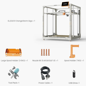 Imprimante 3D Elegoo OrangeStorm Giga, grande taille d'impression 800*800*1000mm, prend en charge l'impression multi-buses - Product Image 4