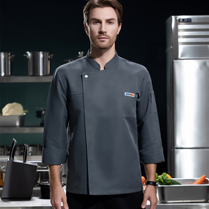<span class=keywords><strong>Giacca</strong></span> da Chef Giapponese per Ristorante, Uniforme da Cucina, <span class=keywords><strong>Giacca</strong></span> <span class=keywords><strong>Nera</strong></span> da Chef per Uomo, Uniforme per Hotel - Product Image 6