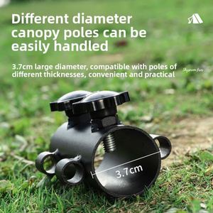 Outdoor Skylight Camping Canopy <b>Pole</b> Holder Beach Fishing Umbrella Base Fixed Ground Nail Accessories Adjustable Summer <b>Tent</b> - Product Image 4