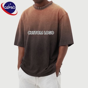 Blanc Vintage Original 100% coton graphique T-shirt Logo personnalisé lavé à l'acide T-shirt lourd en détresse recadrée Boxy Fit T-shirt - Product Image 5