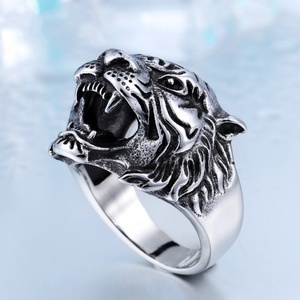 Anillo de Hip Hop Personalizado de Moda, en Forma de Tigre, de Acero Inoxidable 316L, Nuevo - Product Image 3