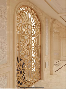 Partición de pantalla de grabado láser de placa sólida de acero inoxidable para decoración de oficina moderna - Product Image 6