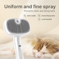 Brosse démêlante vapeur 3-en-1 auto-nettoyante à brume fraîche pour chats et chiens, vente en gros d'usine OEM/ODM, produit phare
