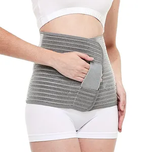 Best Seller Customized Postpartum Belly Wrap Abdominal Binder Post Surgery Compression Wrap Recovery Support Belt With Pocket