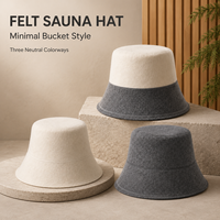 Chapeau de sauna en feutre en gros, couleur, taille et logo personnalisables, accessoires de sauna réutilisables pour hommes et femmes