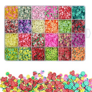 24 Grid/box New Designer Nail Charms 2024 Wholesale Polymer Clay Slices Sprinkles Fruit Charms Nail Shop Decorations