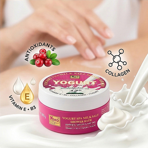 Y604 โยโกะ โกลด์ โยเกิร์ต สปา มิลค์ ซอลท์ ชาวเวอร์ บาธ 380 กรัม ผลิตภัณฑ์ปรับผิวขาวกระจ่างใสด้วยเกลือธรรมชาติเพื่อการบำรุงและขจัดคราบสิ่งสกปรก - Product Image 2