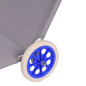 Chaise longue <span class=keywords><strong>de</strong></span> plage pliante en aluminium <span class=keywords><strong>de</strong></span> Style moderne léger avec roues <span class=keywords><strong>de</strong></span> parasol coussin imperméable pour Hall <span class=keywords><strong>de</strong></span> chambre à coucher - Product Image 6