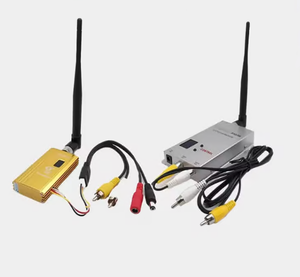 Transmisor y Receptor de Audio y Video Inalámbrico FPV de 1.2 GHz y 1.5 W, Pantalla Digital, 1500 mW, 8CH/12CH, CC 12 V, para Drones - Product Image 1