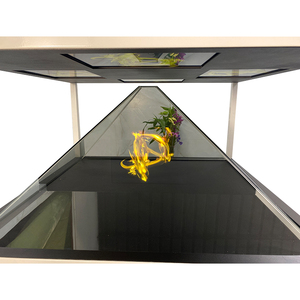 Vitrine Holographique 3D <span class=keywords><strong>Pyramide</strong></span> 4K à 360 Degrés 120x120CM à 4 Faces, Boîte Holo Transparente LCD, Affichage Publicitaire Holographique - Product Image 2