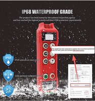 Control Remoto Industrial para Grúa Torre, Universal, IP67, 6 Botones, Doble Velocidad, Transmisor y Receptor