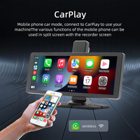 Écran de voiture portable sans fil Pnd 10,26 pouces, autoradio Android, GPS, Bluetooth, FM, fonctionnalités carte SD, tableau de bord intelligent avec DVR 360°