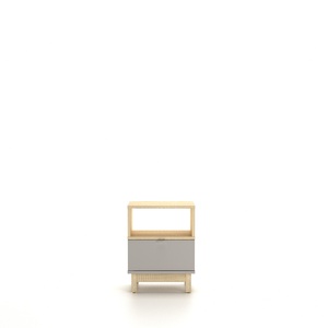 โต๊ะข้างโซฟาไม้โอ๊คโซโนมาสีเงินสไตล์โมเดิร์นสำหรับห้องนั่งเล่น - Product Image 2