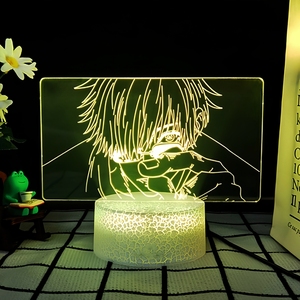<span class=keywords><strong>Prix</strong></span> de gros, adorable lampe de nuit 3D d'anime Gojo Satoru, option de logo personnalisé, lampe décorative à <span class=keywords><strong>changement</strong></span> de couleur 7 couleurs pour chambres à coucher - Product Image 4