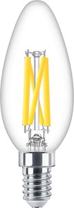 Bombilla LED para Lámparas de Araña, Tipo Vela, <span class=keywords><strong>E27</strong></span>, 3.4W, Equivalente a <span class=keywords><strong>40W</strong></span>, Luz Cálida, Cristal Transparente, Punta Curvada, para Uso en Almacenes, 929001140409 - Product Image 2