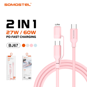 Accesorios para Teléfonos Móviles SOMOSTEL BJ67, <span class=keywords><strong>Cable</strong></span> <span class=keywords><strong>de</strong></span> Carga <span class=keywords><strong>de</strong></span> Silicona <span class=keywords><strong>de</strong></span> 1.5m, Carga Rápida PD <span class=keywords><strong>de</strong></span> 60W, <span class=keywords><strong>Cable</strong></span> USB para <span class=keywords><strong>iPhone</strong></span> - Product Image 1