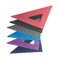 Ensemble de règles en aluminium personnalisées de haute précision, article de papeterie scolaire avec Logo personnalisé